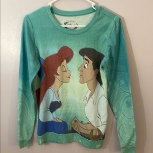 Disney Green Long Sleeve Tee with Romantic Graphic